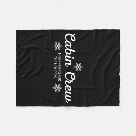 Cabin Crew Christmas Pjs Family Christmas Pajamas Fleecedecke (Vorderseite (Horizontal))