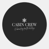 Cabin Crew Christmas Pjs Family Christmas Pajamas Runder Aufkleber (Vorderseite)
