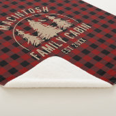 Cabin Familienname Red Black Buffalo Kariert Sherpadecke (3/4)