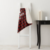 Cabin Familienname Red Black Buffalo Kariert Sherpadecke (Beispiel)