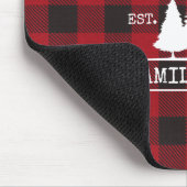 Cabin Familienname Red Buffalo Kariert Mousepad (Ecke)