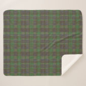 Cabin Forest Green Karo Sherpadecke (Vorderseite (Horizontal))
