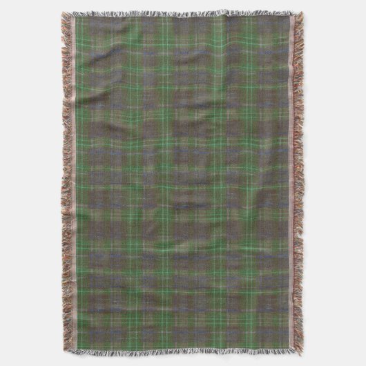 Cabin Forest Green Tartan Decke (Vorderseite Vertikal)