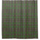 Cabin Forest Green Tartan Duschvorhang (Vorderseite)