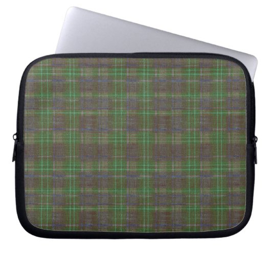 Cabin Forest Green Tartan Laptopschutzhülle (Vorderseite)