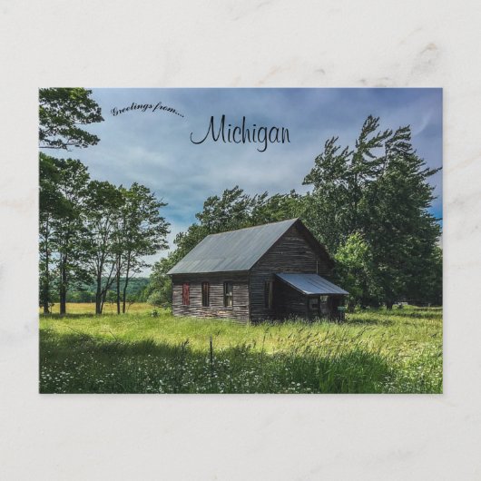 Cabin Houghton Michigan Postkarte (Vorderseite)