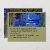 CABIN HÜTTE GETAWAY INVITATION EZ TO CUSTOMIZE! EINLADUNG (Vorne/Hinten)