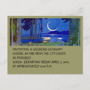 CABIN HÜTTE GETAWAY INVITATION EZ TO CUSTOMIZE! EINLADUNG