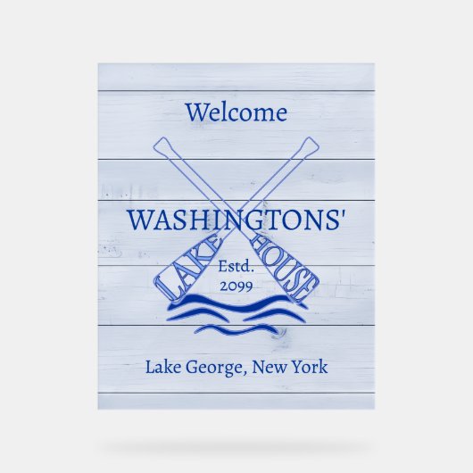 Cabin Hütte Lake House Akryllische Beschriftung Acrylschild (Vorderseite)