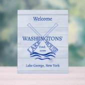 Cabin Hütte Lake House Akryllische Beschriftung Acrylschild (Neutral)