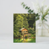 Cabin Lake House Postkarte (Stehend Vorderseite)