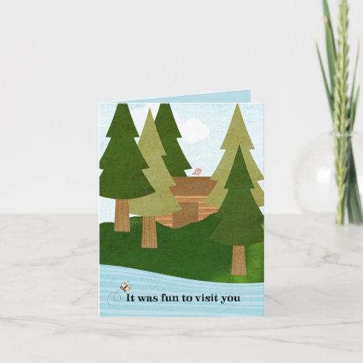 Cabin-Lake Visit-Vielen Dank für Ihre Gastfreundsc Dankeskarte (Vorderseite)
