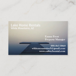 Cabin Lake Zuhause Vacation Rental Business Cards Visitenkarte