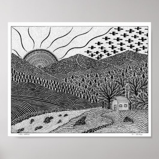 Cabin Morning Poster (Vorne)