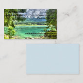 Cabin Mountain Lake Vacation Rental Business Cards Visitenkarte (Vorne/Hinten)