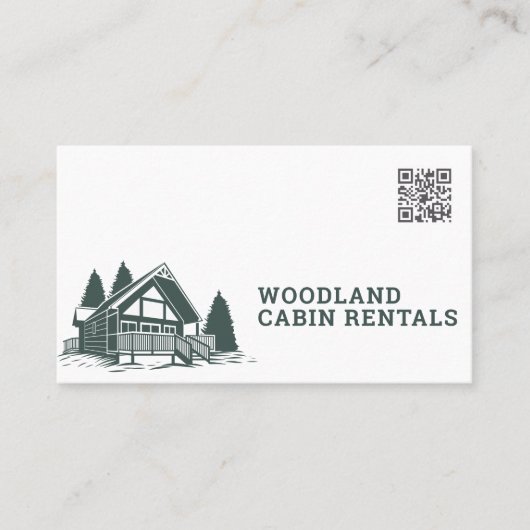 Cabin Real Anwesen | QR-Code Visitenkarte (Vorderseite)