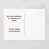 Cabin Rental Promotions Vielen Dank Haus Gast Postkarte (Rückseite)