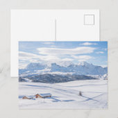 Cabin Retreat Snowscape | Dolomiten Postkarte (Vorne/Hinten)