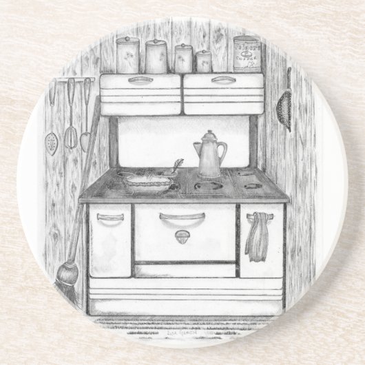 Cabin Stove Getränkeuntersetzer (Vorne)