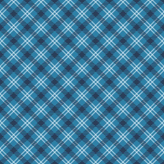 Cabin Style Curtain Navy Tartan Gift for Him Duschvorhang