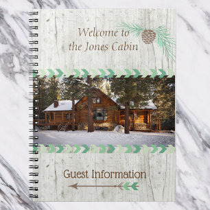 Cabin Vacation Zuhause Rental Property Guest Book Notizblock