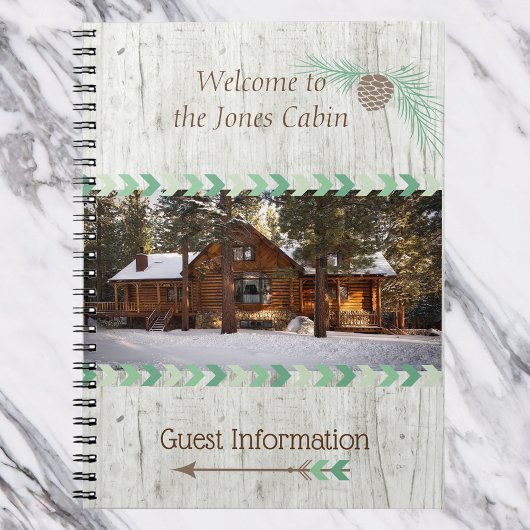 Cabin Vacation Zuhause Rental Property Guest Book Notizblock