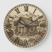 Cabin Wall Clock Große Wanduhr (Vorderseite)