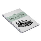 Cabin Welcome Guest Book Rustic Personalisiert Notizblock (Rechte Seite)