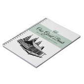 Cabin Welcome Guest Book Rustic Personalisiert Notizblock (Linke Seite)