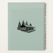 Cabin Welcome Guest Book Rustic Personalisiert Planer (Rückseite)