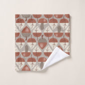 Cabincore Autumnal Stripes Badhandtuch Set (Waschlappen)