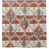 Cabincore Autumnal Stripes Duschvorhang (Vorderseite)