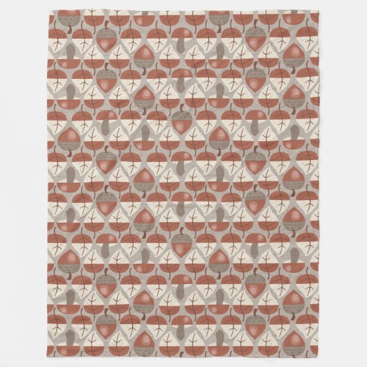 Cabincore Autumnal Stripes Fleecedecke (Vorderseite)