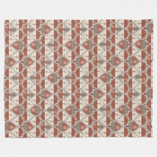 Cabincore Autumnal Stripes Fleecedecke (Vorderseite (Horizontal))