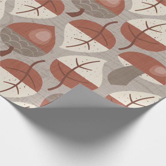 Cabincore Autumnal Stripes Geschenkpapier (Ecke)