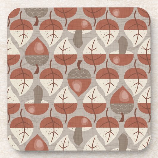 Cabincore Autumnal Stripes Getränkeuntersetzer (Vorderseite)