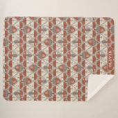 Cabincore Autumnal Stripes Sherpadecke (Vorderseite (Horizontal))