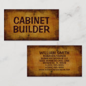 Cabinet Builder Antique Visitenkarte (Vorne/Hinten)