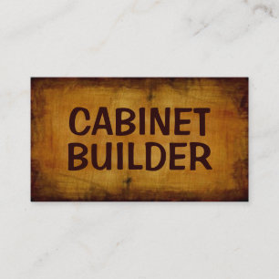 Cabinet Builder Antique Visitenkarte