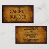 Cabinet Builder Business Card Visitenkarte (Vorne/Hinten)