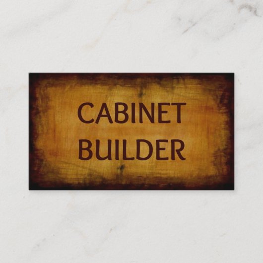 Cabinet Builder Business Card Visitenkarte (Vorderseite)