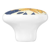 Cabinet Knobs, blau und gelb, Sonnenblumen Keramikknauf (Seitenansicht)