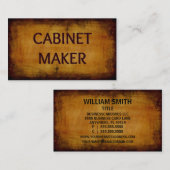 Cabinet Maker Business Card Visitenkarte (Vorne/Hinten)