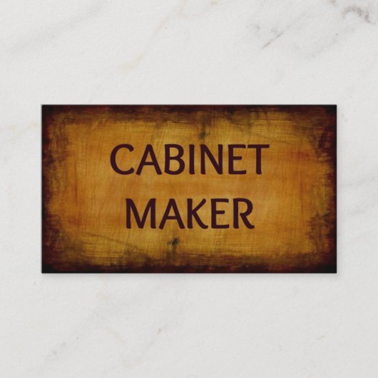 Cabinet Maker Business Card Visitenkarte (Vorderseite)