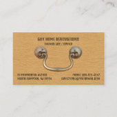Cabinetrie Carpentry Business Card Visitenkarte (Vorderseite)