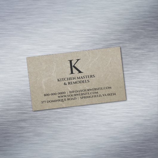 Cabinetry Masonry Magnetische Visitenkarte (Beispiel)