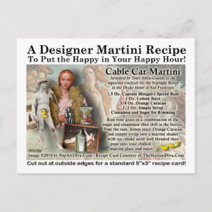 Cable Car Martini Rezept Postkarte