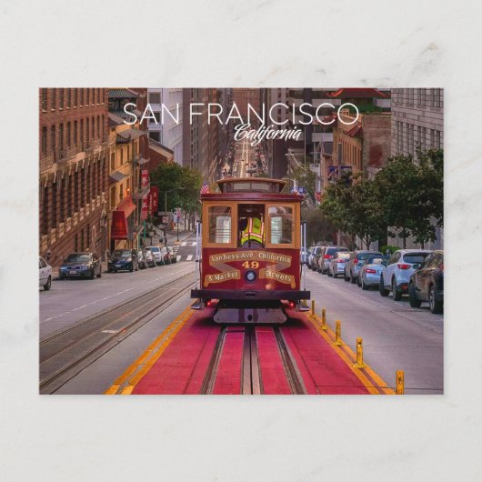 Cable Car, San Francisco, U.S.A. Postkarte (Vorderseite)