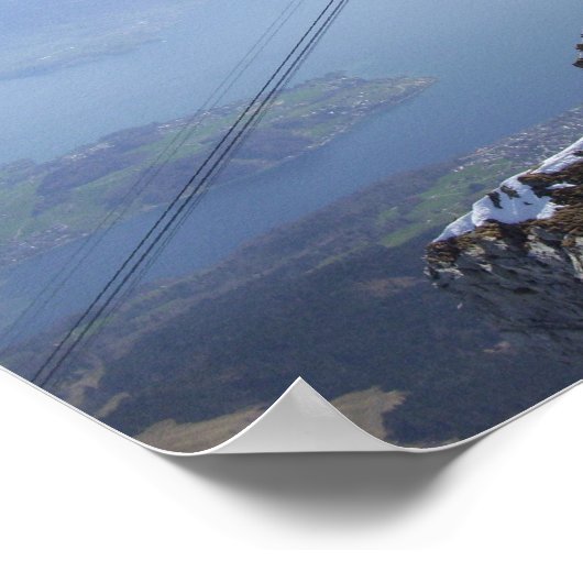 Cable Car Schweiz Poster (Ecke)