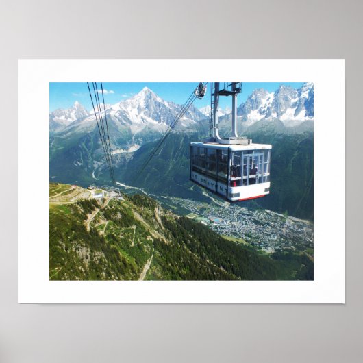 Cable Car über Chamonix Poster (Vorne)